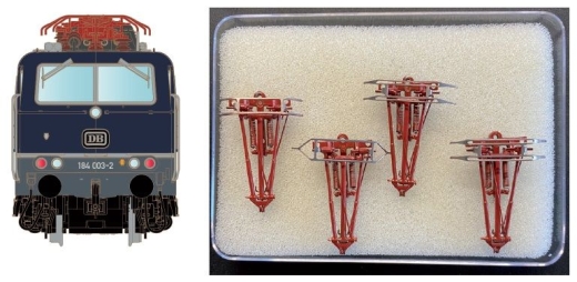 L.S.Models LS89212 - SBS Panto 2x3000 V DC 1x25000 V AC 1x15000 V AC (Reihe 184)