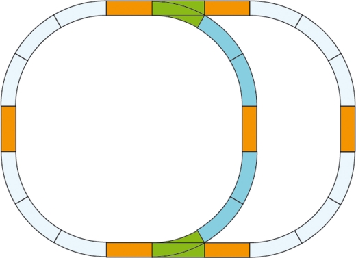 PIKO 35302 - G-track set overtaking track