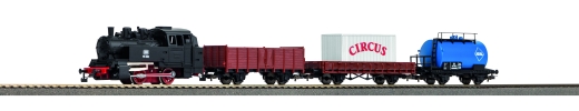 PIKO 57113 - Locomotiva tender S-Set + carro merci. Traccia A e B