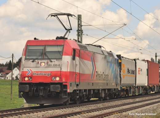 PIKO 59065 - Locomotiva elettrica/suono BR 185.2 Limitless RheinCargo VI + 8 poli. dicembre