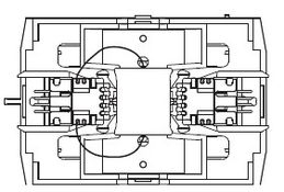 PIKO ET59534-333 - Châssis avec cinématique et PCB DC (conteneur variateur)