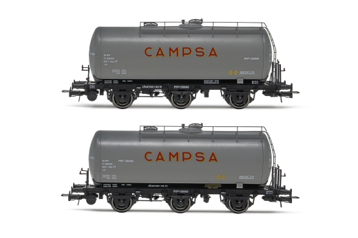 Electrotren HE6023 - RENFE, set of 2, 3-axle tank wagon, CAMPSA, Electr.70th., Ep.IV