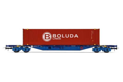 Electrotren HE6045 - TRANSFESA, 4-axle container wagon MMC3, Ep. VI