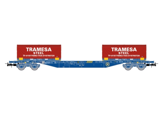 Electrotren HE6064 - RENFE, 4-axle container wagon MMC3 in blue livery, Ep. VI