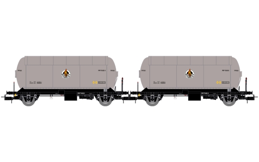 Electrotren HE6073 - RENFE, 2-piece set of 2-axle gas tank wagons PR, Butano SA, Ep. III