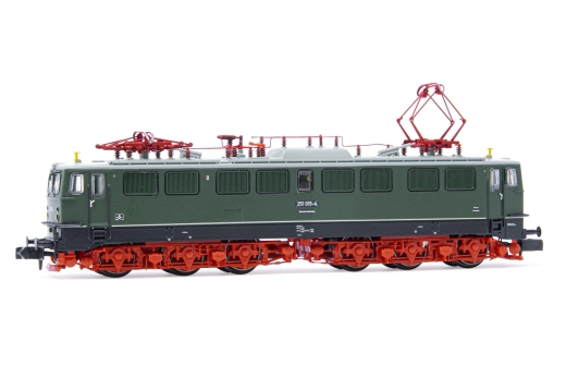 Arnold HN2525D - DR, elektrische locomotief BR 251, groen/rood chassis, tijdperk IV, DCC-decoder