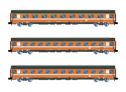 Arnold HN4395 - FS, 3-piece set of passenger coaches UIC-Z Eurofima, Ep. IV-V