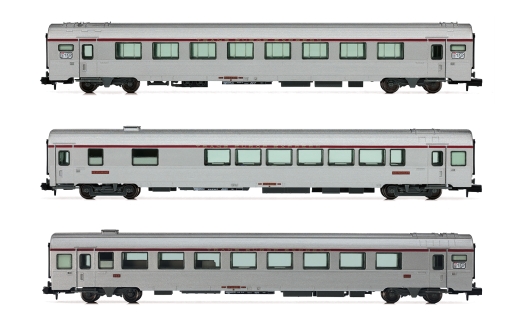 Arnold HN4440 - SNCF, 3-tlg. Set TEE Reisezugwagen „Cisalpin“, Mailand - Paris, Ep. IV