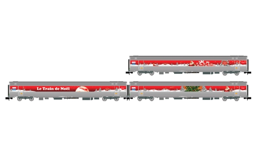 Arnold HN4473 - SNCF, 3 pz. Set del treno di Natale Coca-Cola “Train de Noel”, Ep