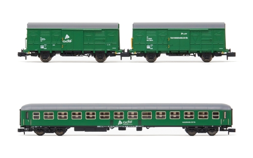 Arnold HN6576 - ADIF, 3-piece set in green livery, consisting of 2 x 2-axle. Ep. VI