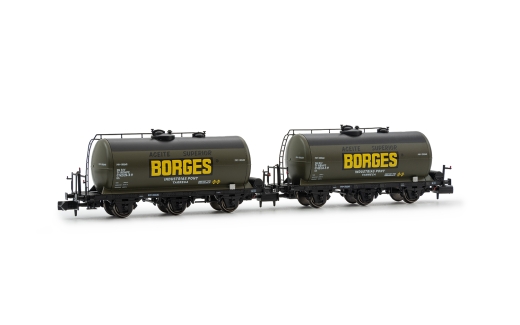 Arnold HN6673 - RENFE, 2-piece set of three-axle tank wagons Borges, Ep. III