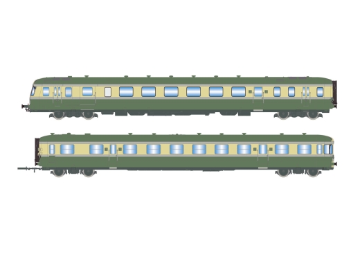 Jouef HJ2418 - SNCF, 2 uds. Automotor diésel EAD XBD 4717 + XRABx 8714, Ep.