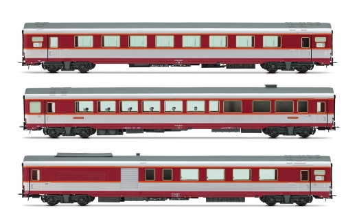 Jouef HJ4169 - SNCF, 3-delige set Grand Confort personenrijtuigen TEE Le Capitole, bestaande uit 1 x A8u, 1 x Vru en 1 x A4Dtux, Ep