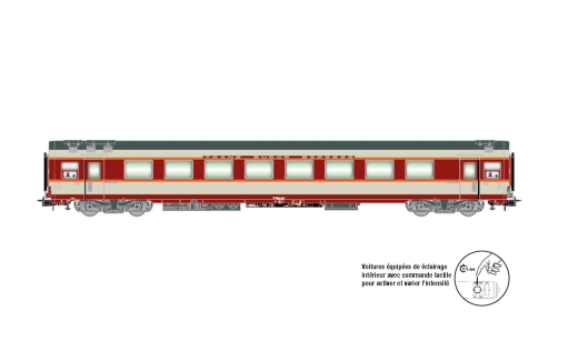 Jouef HJ4193 - SNCF, Gran Confort aanvullende auto A8u voor TEE “Le Kléber” in grijze “Grand Confort” kleurstelling, aflevering IV