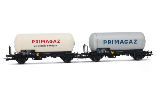 Jouef HJ6264 - SNCF, 2-pcs. Set 2-axle. Gas tank wagon, Primagaz, Ep. III