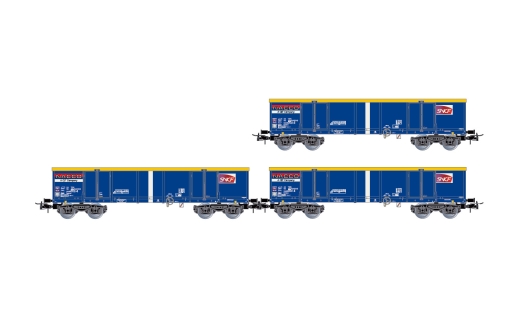 Jouef HJ6293 - SNCF, three-piece set of open freight wagons of the Eamnos type, Ep. VI