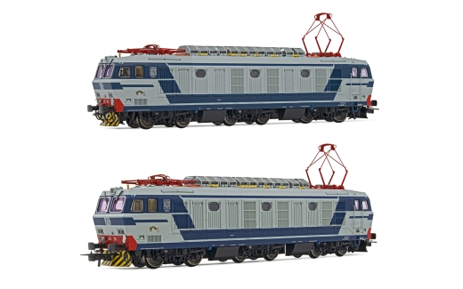 Rivarossi HR2875 - FS, lot de 2 locomotives électriques série E.633 200 feuilles/gris, Ep.IV-V