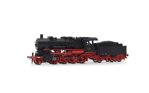 Rivarossi HR2891 - DRG, steam locomotive series 56.20, three-dome boiler, in black/red livery, Ep. II