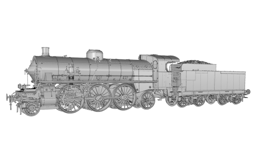 Rivarossi HR2915 - FS, Schleppdampflokomotive mit Schlepptender Gr. 685, 1. Serie, mit kurzem Kessel und elektrischen Lampen, Ep. III