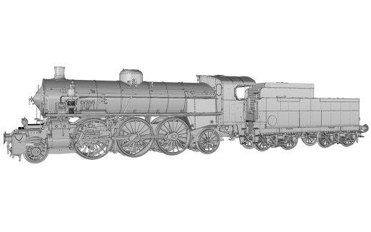 Rivarossi HR2916S - FS, Schleppdampflokomotive mit Schlepptender Gr. 685, 2. Serie, mit kurzem Kessel, Museumslokomotive, Ep. V-VI, mit DCC-Sounddecoder