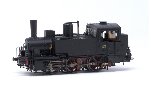 Rivarossi HR2918 - FS, Dampflokomotive Gr. 835, mit elektrischen Lampen und weißen Felgen, Ep. III-IV