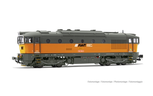 Rivarossi HR2928S - AWT, Diesellokomotive Rh. D.753.7 in orange/grauer Lackierung, Ep. V-VI, mit DCC-Sounddecoder