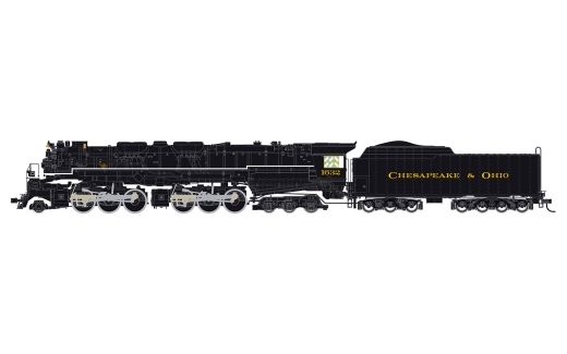 Rivarossi HR2951 - Cheseapeake & Ohio, locomotive à vapeur pour marchandises lourdes type 2-6-6-6 « Allegheny », numéro dentreprise 1632