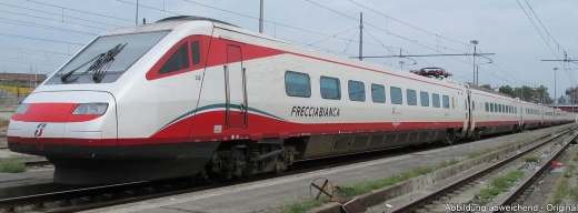 Rivarossi HR3024 - FS, 5 pièces. Ensemble de voitures intermédiaires pour trains à grande vitesse avec technologie basculante de la série ETR 460 « Frecciabianca », Ep. VI.