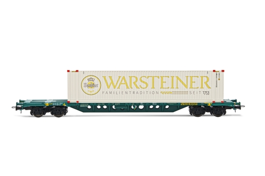 Rivarossi HR6578 - 4-assig. Containerwagen Sgnss, beladen met 45 container “Warsteiner”, Ep