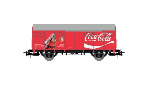 Rivarossi HR6610 - FS, 2-assig. Gs gesloten goederenwagen met paneelwanden, “Coca-Cola”, aflevering IV