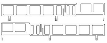 PIKO ET40228-15 - Side window right+left, end car B