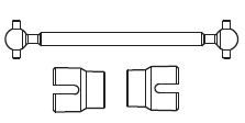 PIKO ET59990-48 - Cardan shaft + bushings