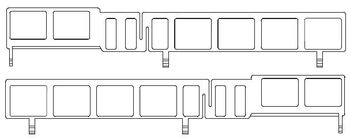 PIKO ET40221-17 - Zijruit rechts+links, eindwagen B