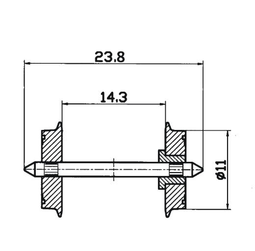 Roco 40182 - DC-NEM standard wheel set