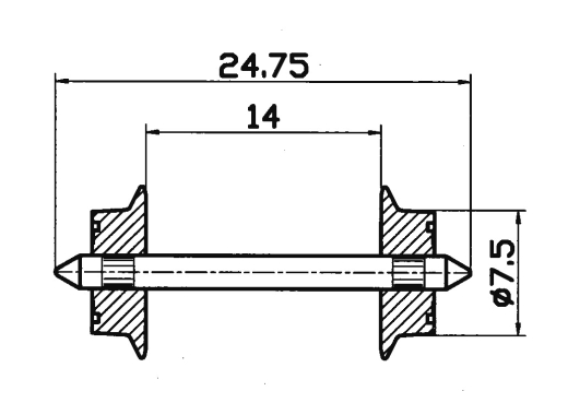 Roco 40184 - Wechselstrom-Radsatz