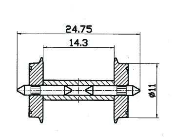 Roco 40192 - DC-NEM standard wheel set