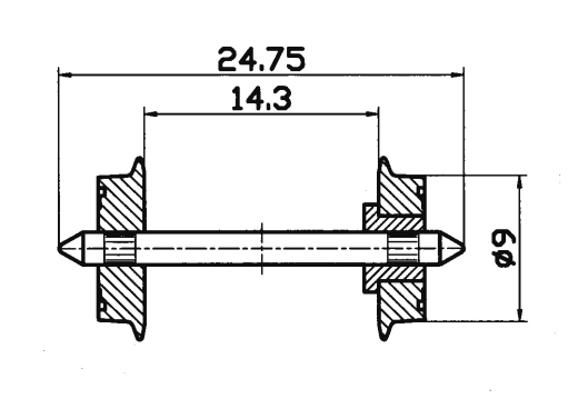 Roco 40194 - DC-NEM standaard wielset