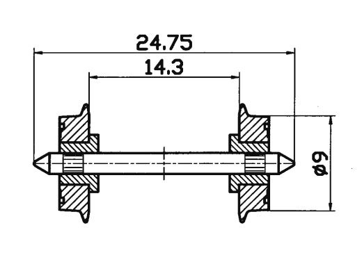 Roco 40197 - DC-NEM standard wheel set