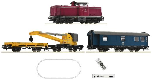 Roco 5110004 - Set digitale z21 start: locomotiva diesel BR 211 con treno gru, DB