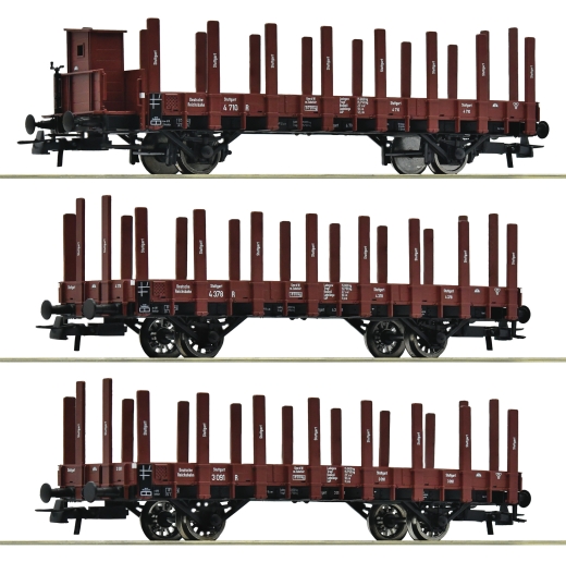 Roco 6600041 - 3 pièces. Coffret : wagon à piquets, DRG