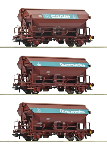 Roco 77052 - 3 pz. Set: Carrozza a tetto girevole delle DB