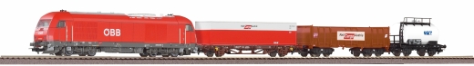 PIKO 97948 - Set S treno merci Hercules ÖBB + 3 vagoni merci. A-Track e BV